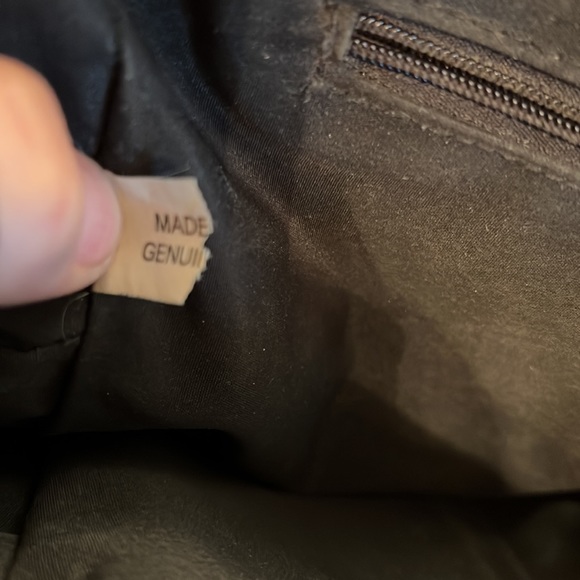 TIGNANELLO BLACK GENUINE LEATHER SHOULDER BAG - Picture 9 of 9